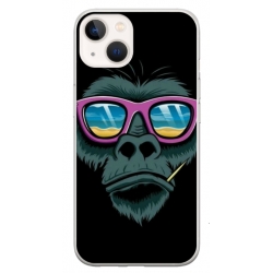 Husa personalizata tip carcasa HQPrint pentru Apple iPhone 15 Plus, model Gorilla, multicolor, S1D1M0288