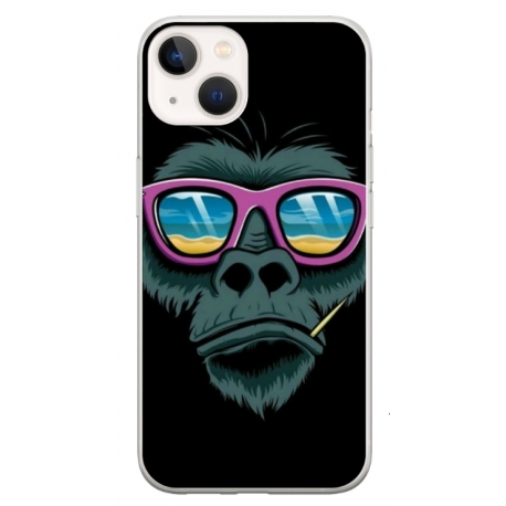 Husa personalizata tip carcasa HQPrint pentru Apple iPhone 15 Plus, model Gorilla, multicolor, S1D1M0288