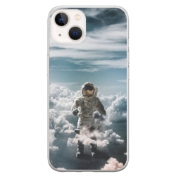 Husa personalizata tip carcasa HQPrint pentru Apple iPhone 15 Plus, model Astronaut in the Clouds, multicolor, S1D1M0290