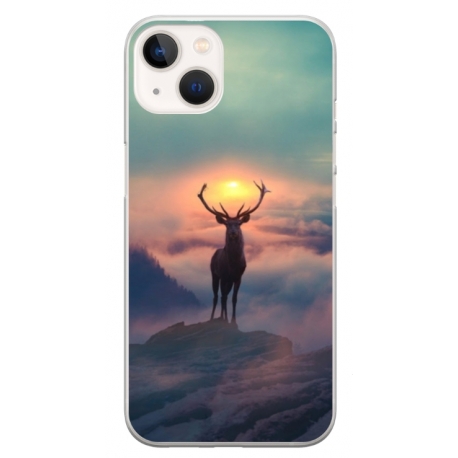Husa personalizata tip carcasa HQPrint pentru Apple iPhone 15 Plus, model Antlers, multicolor, S1D1M0303