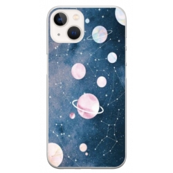 Husa personalizata tip carcasa HQPrint pentru Apple iPhone 15 Plus, model Solar System, multicolor, S1D1M0313