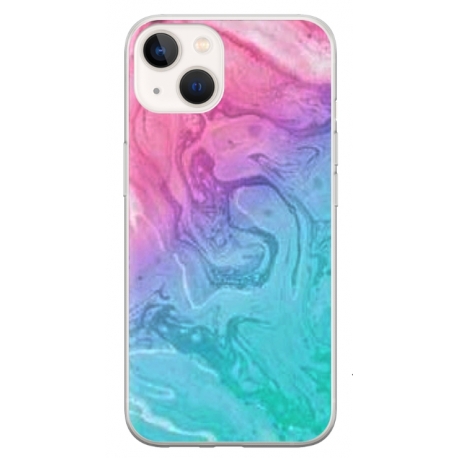 Husa personalizata tip carcasa HQPrint pentru Apple iPhone 15 Plus, model Colorful Mess, multicolor, S1D1M0374