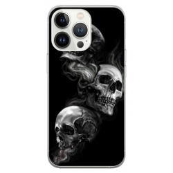 Husa personalizata tip carcasa HQPrint pentru Apple iPhone 15 Pro Max, model Skulls, multicolor, S1D1M0032