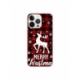 Husa personalizata tip carcasa HQPrint pentru Apple iPhone 15 Pro Max, model Merry Christmas Reindeer 2, multicolor, S1D1M0050
