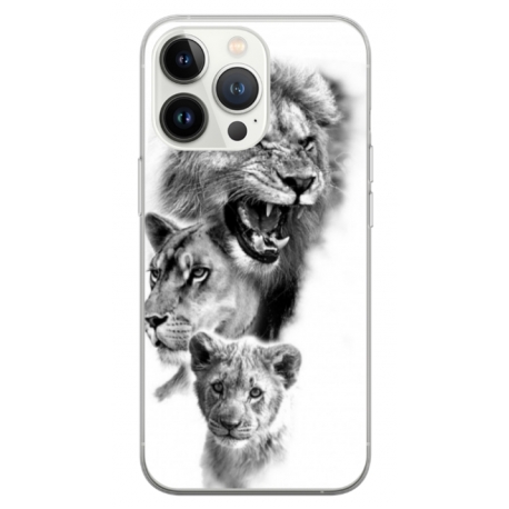 Husa personalizata tip carcasa HQPrint pentru Apple iPhone 15 Pro Max, model Lion 3, multicolor, S1D1M0118