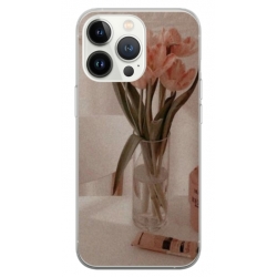 Husa personalizata tip carcasa HQPrint pentru Apple iPhone 15 Pro Max, model Flowers 14, multicolor, S1D1M0208