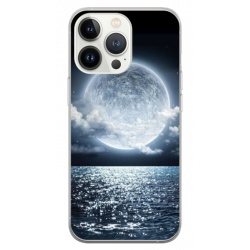 Husa personalizata tip carcasa HQPrint pentru Apple iPhone 15 Pro Max, model Moon Sky, multicolor, S1D1M0228