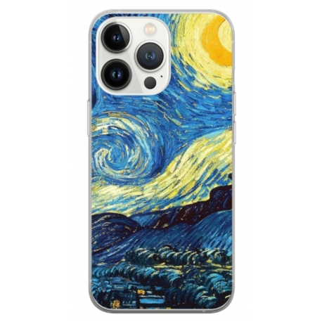 Husa personalizata tip carcasa HQPrint pentru Apple iPhone 15 Pro Max, model Van Gogh, multicolor, S1D1M0238
