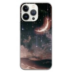 Husa personalizata tip carcasa HQPrint pentru Apple iPhone 15 Pro Max, model Falling Stars, multicolor, S1D1M0269