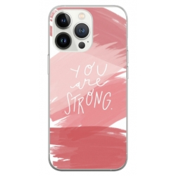 Husa personalizata tip carcasa HQPrint pentru Apple iPhone 15 Pro Max, model You are Strong, multicolor, S1D1M0275