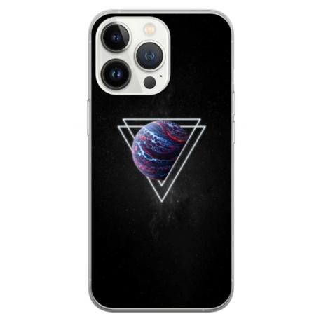 Husa personalizata tip carcasa HQPrint pentru Apple iPhone 15 Pro Max, model Triangle Planet, multicolor, S1D1M0278
