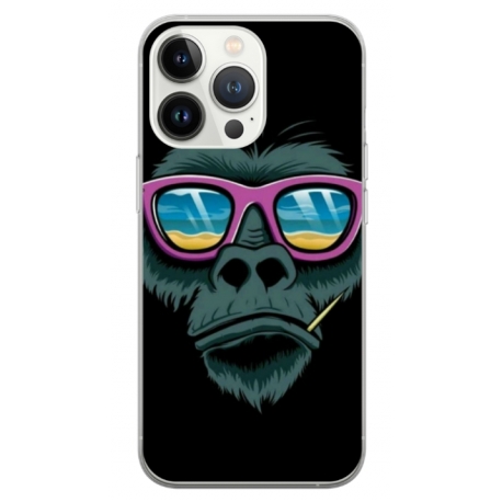 Husa personalizata tip carcasa HQPrint pentru Apple iPhone 15 Pro Max, model Gorilla, multicolor, S1D1M0288