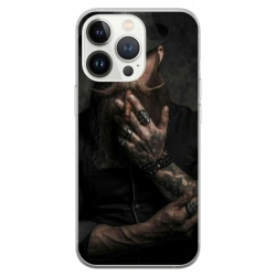 Husa personalizata tip carcasa HQPrint pentru Apple iPhone 15 Pro Max, model Beard Man, multicolor, S1D1M0355