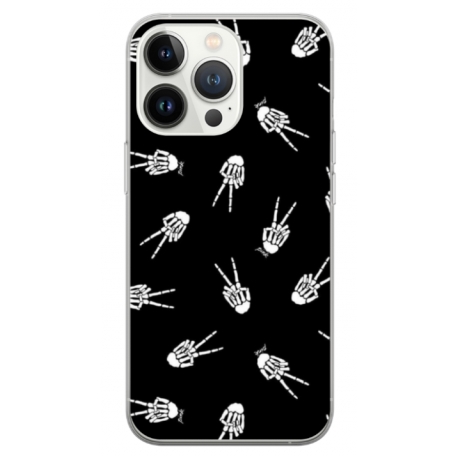 Husa personalizata tip carcasa HQPrint pentru Apple iPhone 15 Pro Max, model OK Skelly, multicolor, S1D1M0388