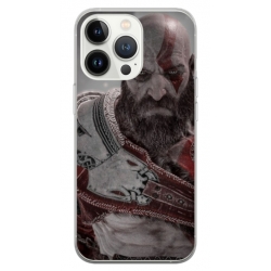 Husa personalizata tip carcasa HQPrint pentru Apple iPhone 15 Pro, model God of War 2, multicolor, S1D1M0081