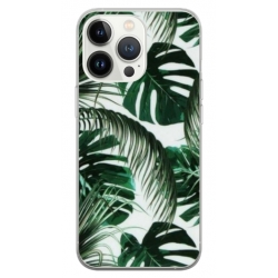 Husa personalizata tip carcasa HQPrint pentru Apple iPhone 15 Pro, model Leaf Design 3, multicolor, S1D1M0088