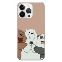 Husa personalizata tip carcasa HQPrint pentru Apple iPhone 15 Pro, model Bears 2, multicolor, S1D1M0089