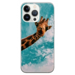 Husa personalizata tip carcasa HQPrint pentru Apple iPhone 15 Pro, model Giraffe 2, multicolor, S1D1M0096