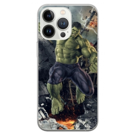 Husa personalizata tip carcasa HQPrint pentru Apple iPhone 15 Pro, model Hulk 1, multicolor, S1D1M0099