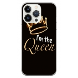 Husa personalizata tip carcasa HQPrint pentru Apple iPhone 15 Pro, model Im the Queen, multicolor, S1D1M0101