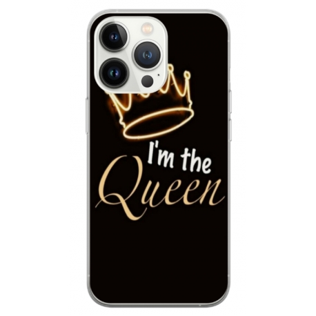 Husa personalizata tip carcasa HQPrint pentru Apple iPhone 15 Pro, model Im the Queen, multicolor, S1D1M0101