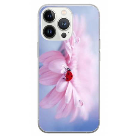 Husa personalizata tip carcasa HQPrint pentru Apple iPhone 15 Pro, model Flowers 5, multicolor, S1D1M0114