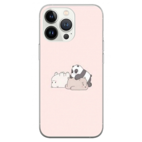 Husa personalizata tip carcasa HQPrint pentru Apple iPhone 15 Pro, model Bears 3, multicolor, S1D1M0115