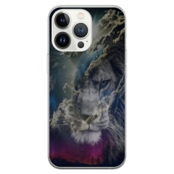 Husa personalizata tip carcasa HQPrint pentru Apple iPhone 15 Pro, model Lion 4, multicolor, S1D1M0120