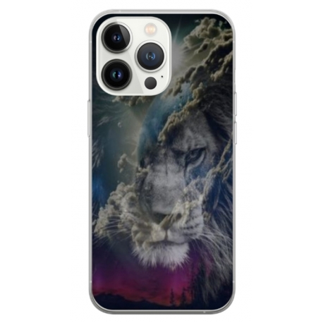 Husa personalizata tip carcasa HQPrint pentru Apple iPhone 15 Pro, model Lion 4, multicolor, S1D1M0120