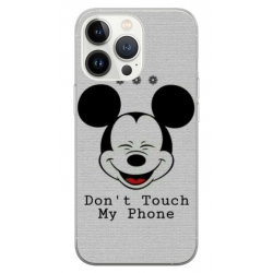 Husa personalizata tip carcasa HQPrint pentru Apple iPhone 15 Pro, model Dont Touch my Phone 3, multicolor, S1D1M0123