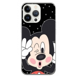 Husa personalizata tip carcasa HQPrint pentru Apple iPhone 15 Pro, model Mickey 1, multicolor, S1D1M0124