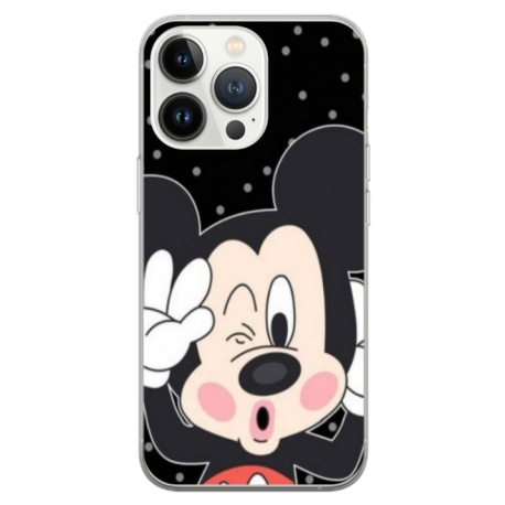 Husa personalizata tip carcasa HQPrint pentru Apple iPhone 15 Pro, model Mickey 1, multicolor, S1D1M0124