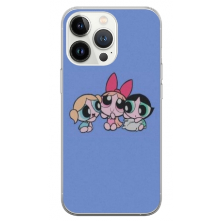 Husa personalizata tip carcasa HQPrint pentru Apple iPhone 15 Pro, model Powerpuff Girls, multicolor, S1D1M0135