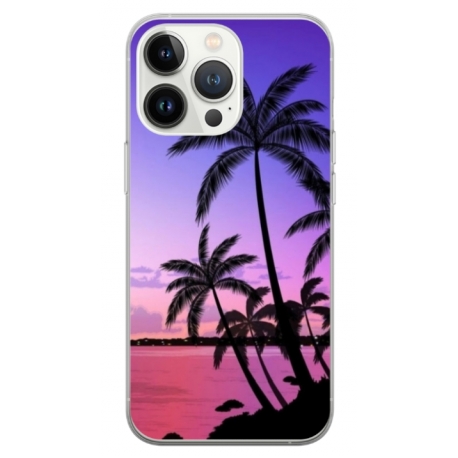 Husa personalizata tip carcasa HQPrint pentru Apple iPhone 15 Pro, model Beach View 2, multicolor, S1D1M0137
