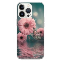 Husa personalizata tip carcasa HQPrint pentru Apple iPhone 15 Pro, model Flowers 7, multicolor, S1D1M0140