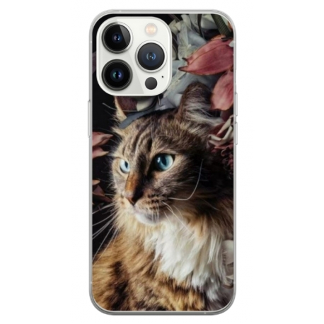 Husa personalizata tip carcasa HQPrint pentru Apple iPhone 15 Pro, model Cat 1, multicolor, S1D1M0143