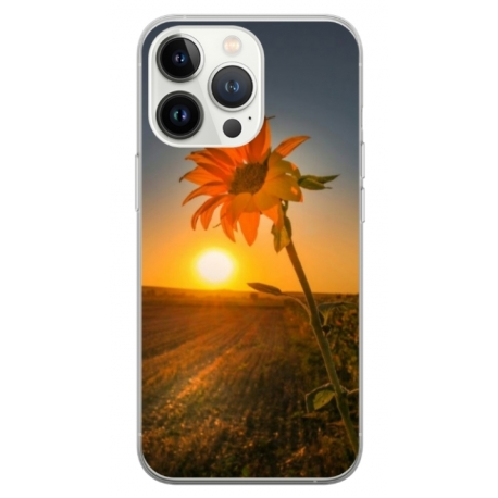 Husa personalizata tip carcasa HQPrint pentru Apple iPhone 15 Pro, model Sunflower 2, multicolor, S1D1M0194