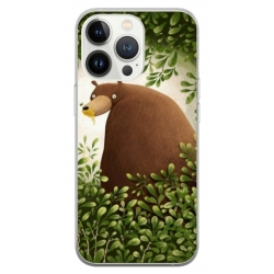 Husa personalizata tip carcasa HQPrint pentru Apple iPhone 15 Pro, model Bear, multicolor, S1D1M0312
