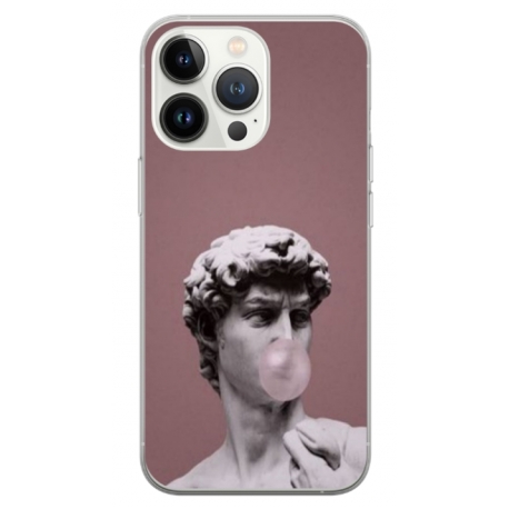Husa personalizata tip carcasa HQPrint pentru Apple iPhone 15 Pro, model Bubble Gum Statue, multicolor, S1D1M0317