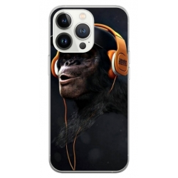 Husa personalizata tip carcasa HQPrint pentru Apple iPhone 15 Pro, model Monkey, multicolor, S1D1M0319