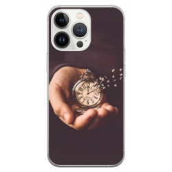 Husa personalizata tip carcasa HQPrint pentru Apple iPhone 15 Pro, model Time Flies 1, multicolor, S1D1M0364