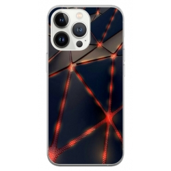 Husa personalizata tip carcasa HQPrint pentru Apple iPhone 15 Pro, model Lava Triangles, multicolor, S1D1M0367
