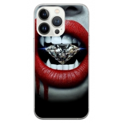 Husa personalizata tip carcasa HQPrint pentru Apple iPhone 15 Pro, model Diamond Vampire, multicolor, S1D1M0370