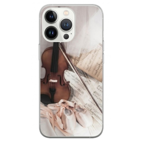Husa personalizata tip carcasa HQPrint pentru Apple iPhone 15 Pro, model Violon, multicolor, S1D1M0371