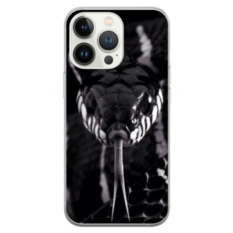Husa personalizata tip carcasa HQPrint pentru Apple iPhone 15 Pro, model Snake, multicolor, S1D1M0378