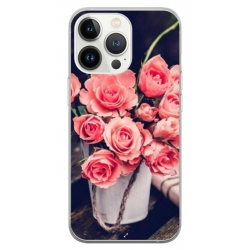 Husa personalizata tip carcasa HQPrint pentru Apple iPhone 15 Pro, model Flowers 22, multicolor, S1D1M0379