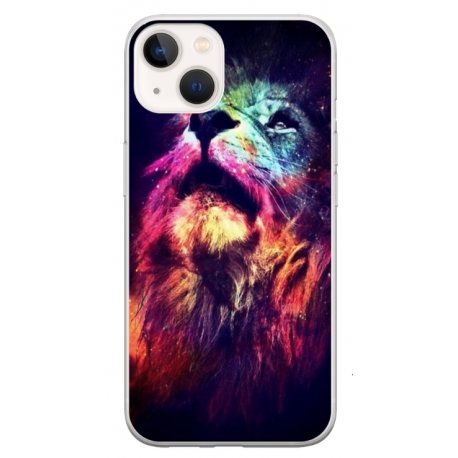 Husa personalizata tip carcasa HQPrint pentru Apple iPhone 15, model Celestial Lion, multicolor, S1D1M0002