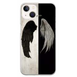 Husa personalizata tip carcasa HQPrint pentru Apple iPhone 15, model Angel Wings, multicolor, S1D1M0004
