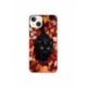 Husa personalizata tip carcasa HQPrint pentru Apple iPhone 15, model Black Cat 3, multicolor, S1D1M0017