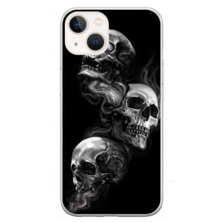 Husa personalizata tip carcasa HQPrint pentru Apple iPhone 15, model Skulls, multicolor, S1D1M0032